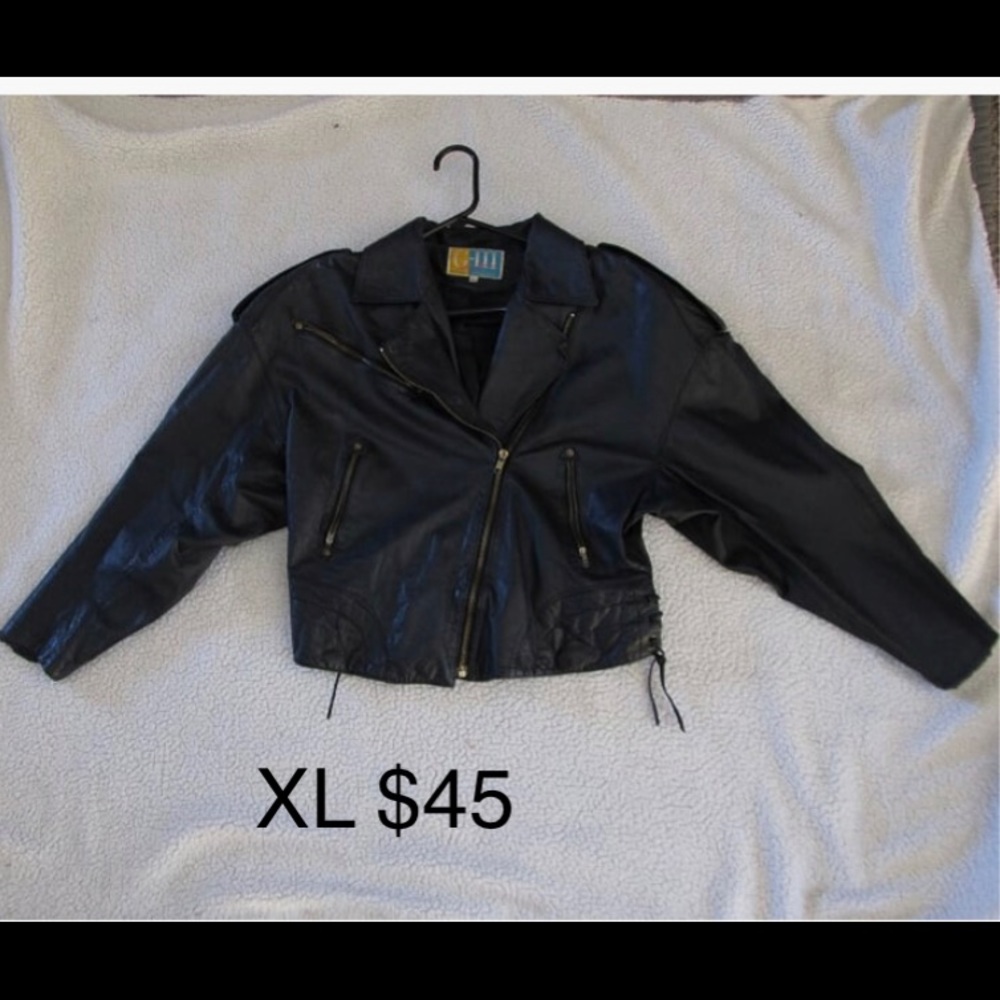 Leather Bomber Coat